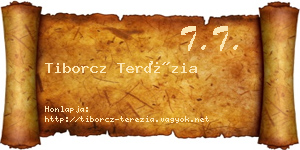 Tiborcz Terézia névjegykártya