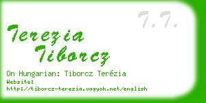 terezia tiborcz business card